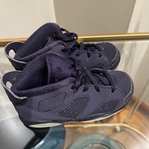 Air Jordan 6 Purple Dynasty Kids Sneakers Size 10 in excellent condition.